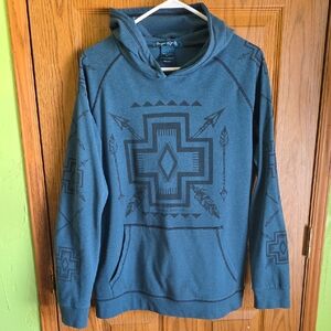 Cowgirl TUFF Women's Blue Geometric Hoodie